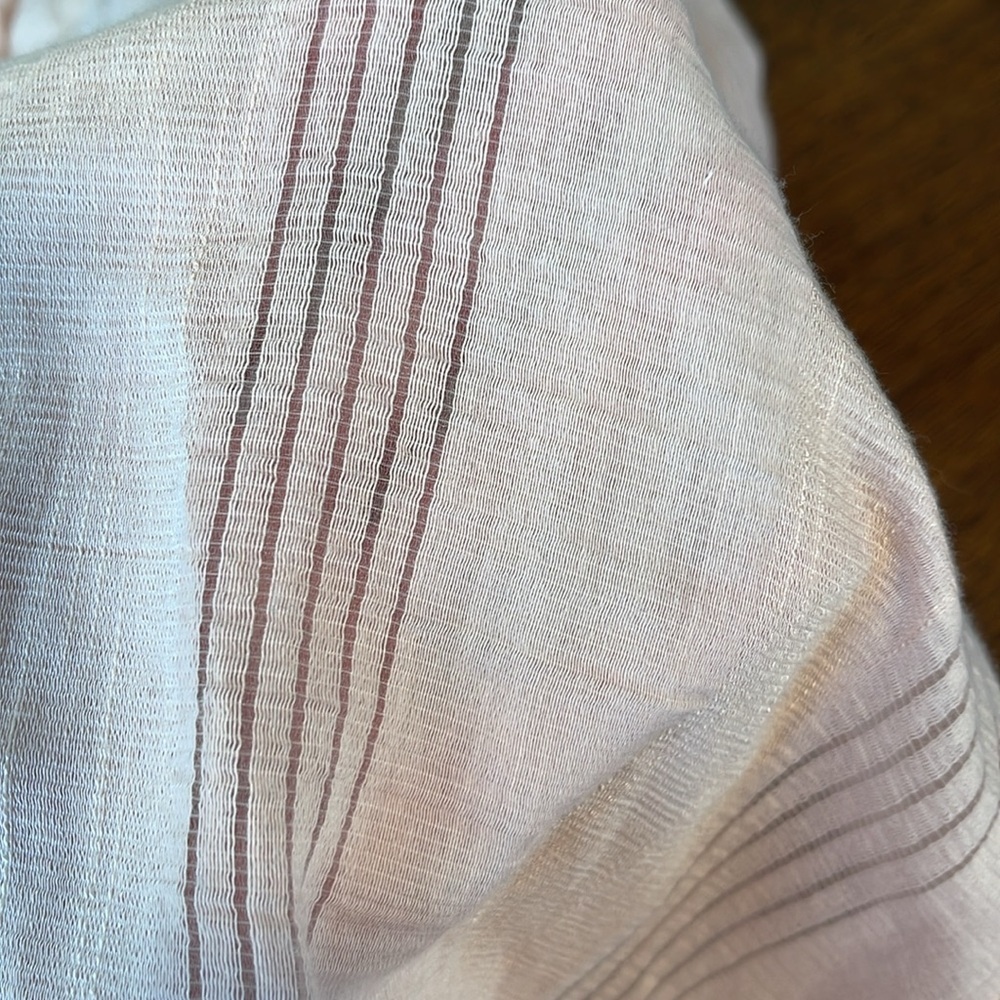 Free People Great Escape Pink Peach Shirtdress Semi Sheer Swim Cover up Small - Picture 11 of 12